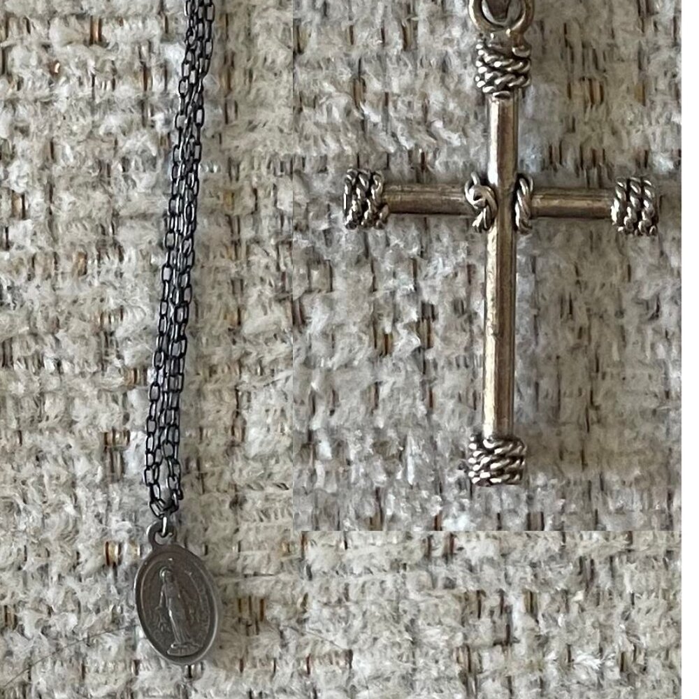 Cross Necklace Pendant & Miraculous Bracelet